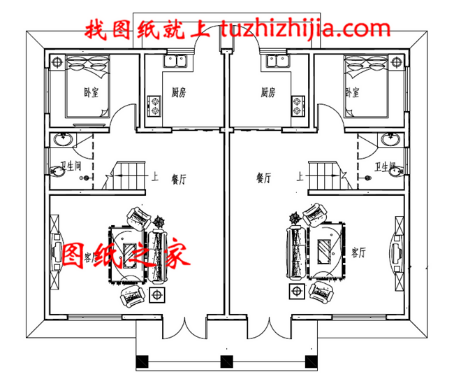 適合兄弟二人合建的雙拼別墅設(shè)計圖，經(jīng)濟(jì)實用，蓋好后驚艷全村