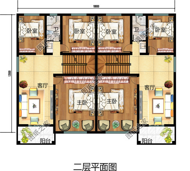 適合兄弟二人合建的雙拼別墅設(shè)計圖，經(jīng)濟(jì)實用，蓋好后驚艷全村