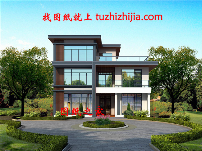 簡單大氣三層別墅設(shè)計圖，看完我也想回家建房