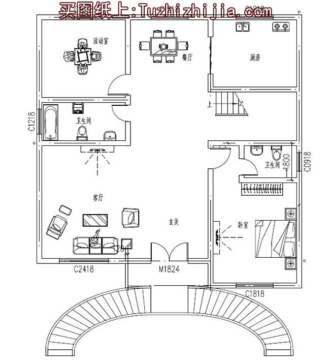 農(nóng)村簡(jiǎn)單三層半自建房效果圖，看過的都說驚艷