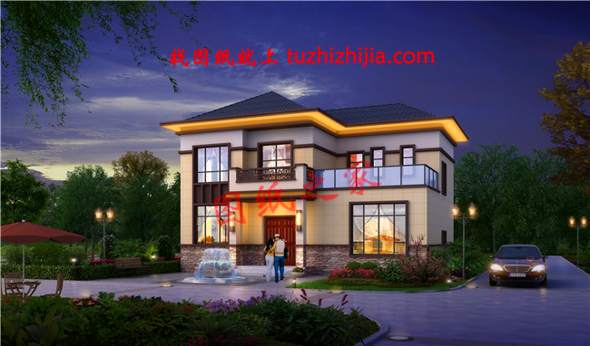 造價(jià)15萬至20萬二層別墅設(shè)計(jì)圖，親戚見了都說好