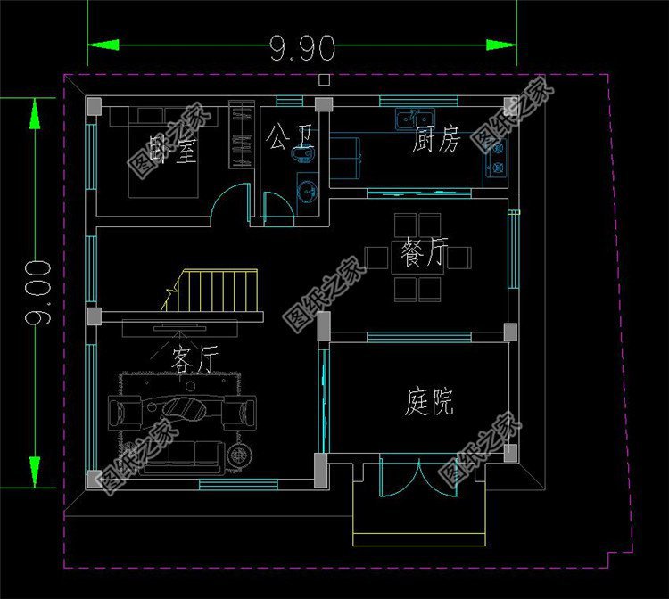 農(nóng)村9米*9米建房圖，5套小戶型別墅超好看！
