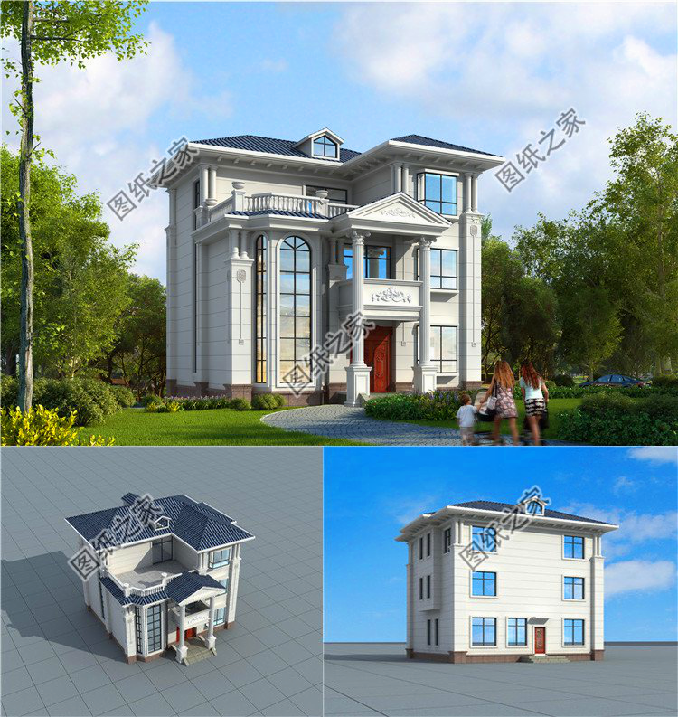 獨(dú)棟三層別墅，三代也不過時，讓城里人羨慕吧!