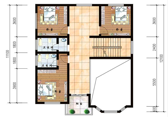 農(nóng)村120平方二層小樓圖，不用借錢就能建，忍不住推薦
