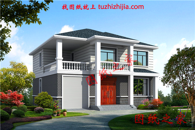 農(nóng)村120平方二層小樓圖，不用借錢就能建，忍不住推薦