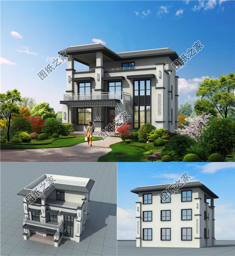 農(nóng)村新式三層樓圖片，造價最低25萬，做村里最靚的房