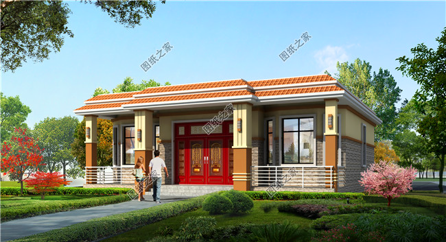 現(xiàn)代農(nóng)村一層平房圖片，簡(jiǎn)單漂亮，保證讓你眼前一亮