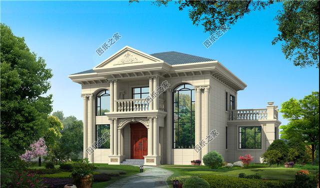 歐式二層房子設(shè)計圖，三代不過時，建了親戚朋友都羨慕