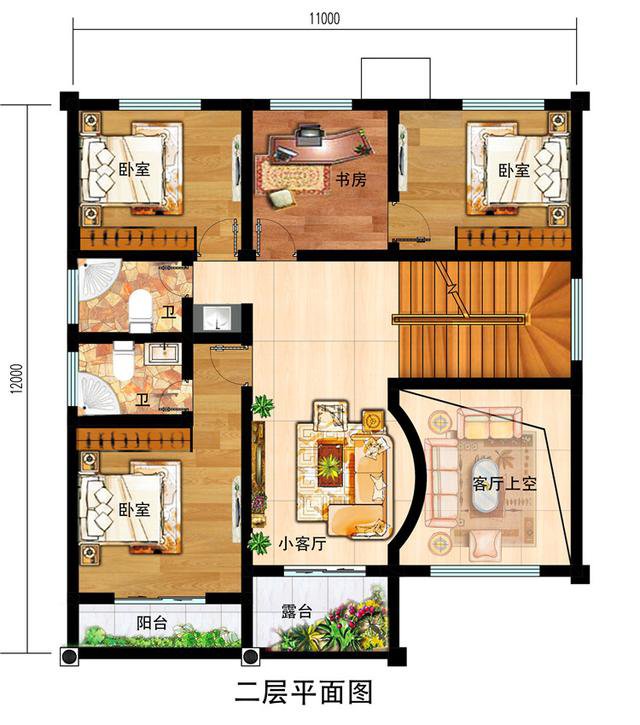 推薦：三款120平米三層農(nóng)村建房子設(shè)計圖，保證讓你眼前一亮