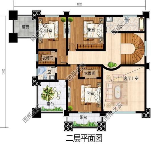 3套三層別墅大戶型方案，有效果圖和平面圖，過完年就建
