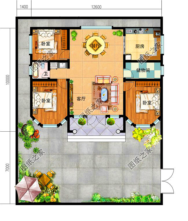 農(nóng)村120平米一層自建房圖，最低造價僅10萬，不建還在等什么