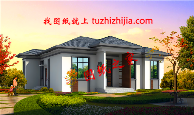 現(xiàn)代農(nóng)村一層平房圖片，簡(jiǎn)單大氣，看一眼你就忍不住想建