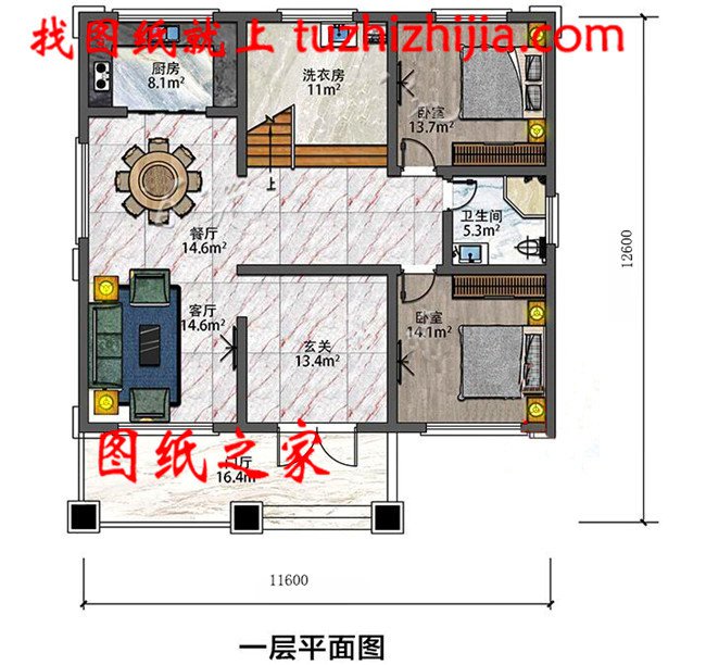 6套農(nóng)村20萬元二層小樓圖，這樣的房子蓋起來那是相當(dāng)有面子的