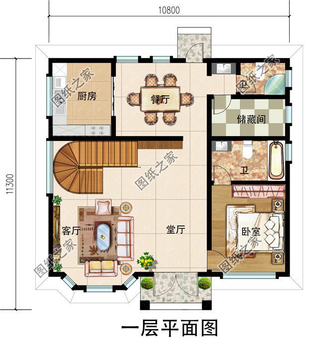 農(nóng)村二層半小戶型別墅設(shè)計(jì)圖，建一棟絕對(duì)是人生贏家