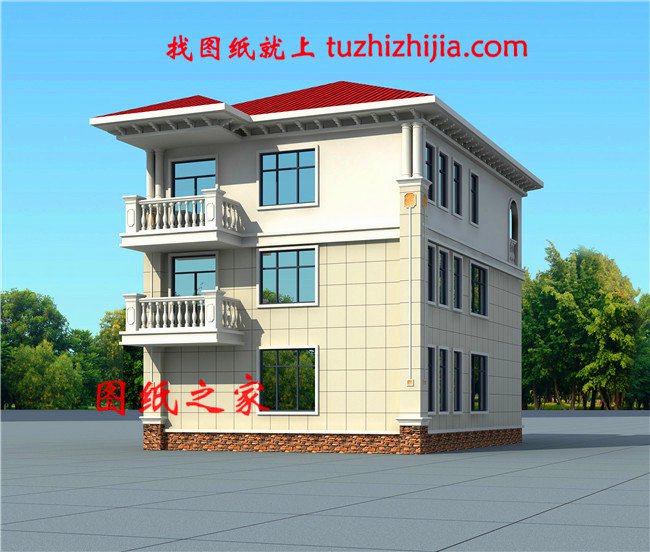 農(nóng)村三間三層自建房圖，外觀時尚布局講究，經(jīng)得起時間的考驗