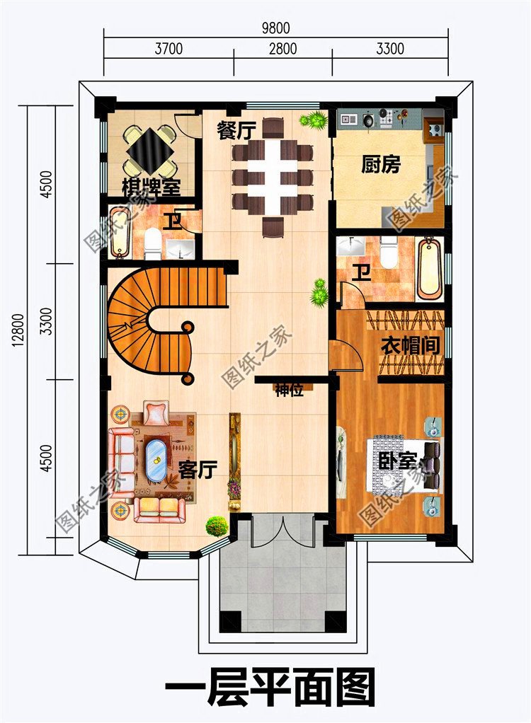 農(nóng)村三間三層自建房圖，外觀時尚布局講究，經(jīng)得起時間的考驗