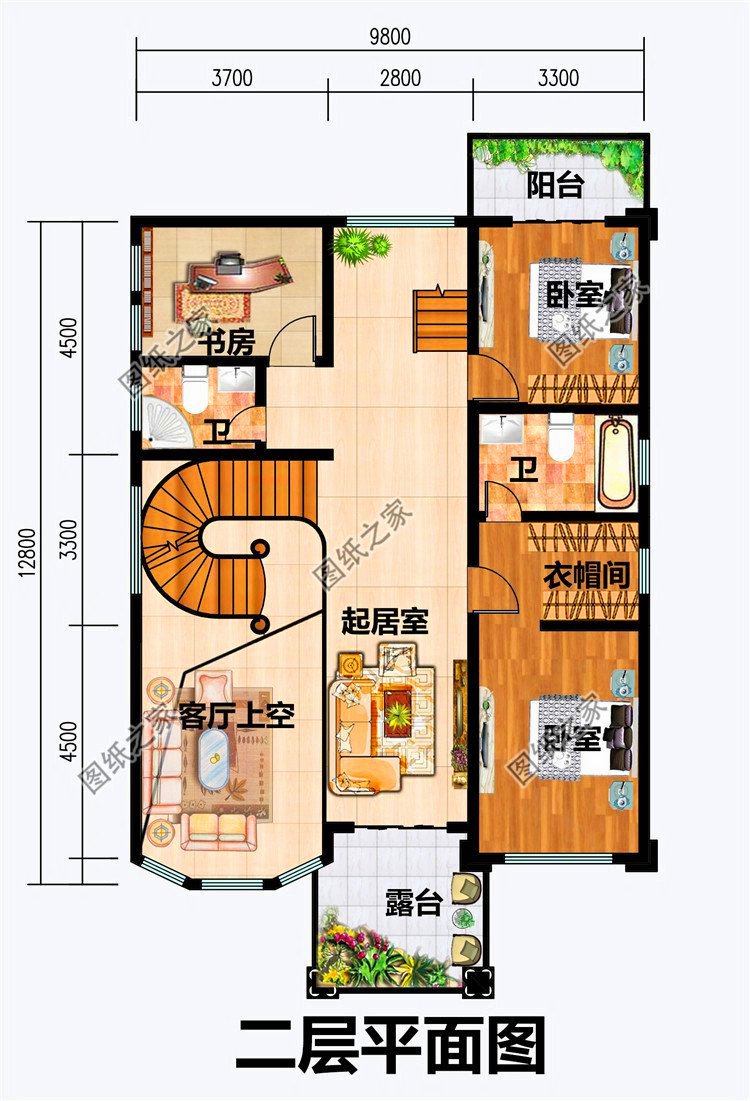 農(nóng)村三間三層自建房圖，外觀時尚布局講究，經(jīng)得起時間的考驗