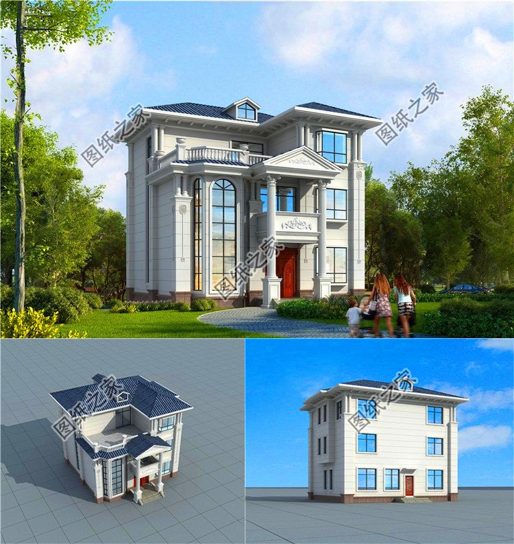 農(nóng)村三間三層自建房圖，外觀時尚布局講究，經(jīng)得起時間的考驗