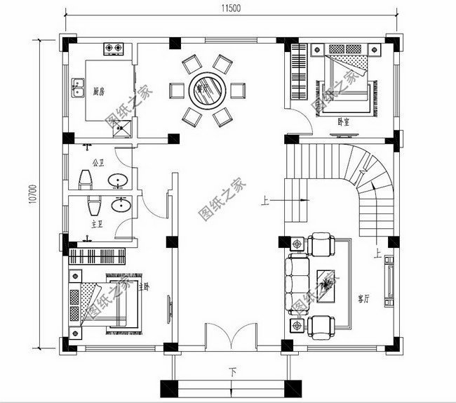 農(nóng)村三間三層自建房圖，外觀時尚布局講究，經(jīng)得起時間的考驗