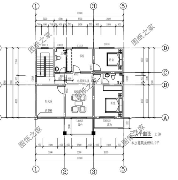 農(nóng)村三層占地90平方米自建房設(shè)計(jì)圖，簡直就是小宅基地的福音