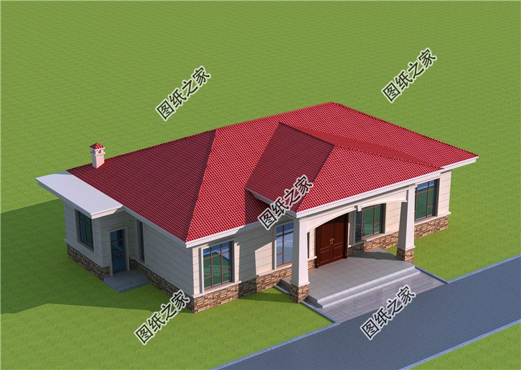 農村一層自建房效果圖，另附4室一廳詳細圖，建房一定要看