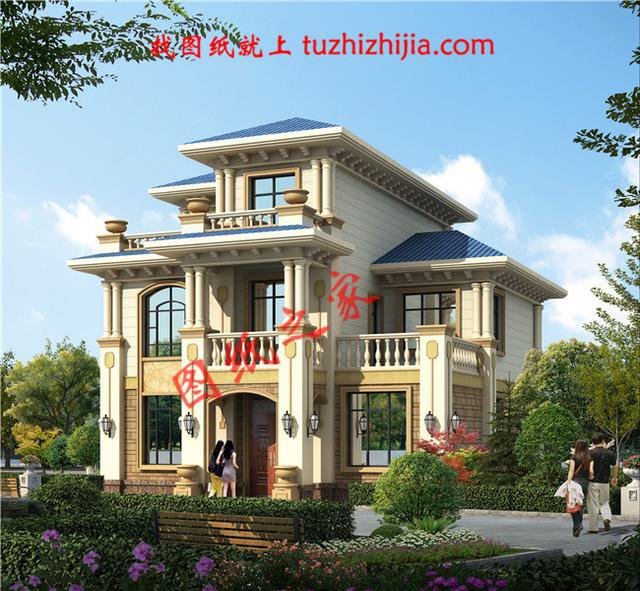 農(nóng)村三層帶陽臺外觀圖，時尚大氣，我都想建了