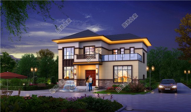 農(nóng)村120平方二層樓房設(shè)計(jì)圖，施工簡(jiǎn)單，用來養(yǎng)老最合適