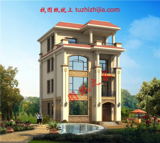 8*12自建房設(shè)計圖，外觀洋氣，簡單實用