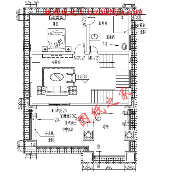 8*12自建房設(shè)計圖，外觀洋氣，簡單實用