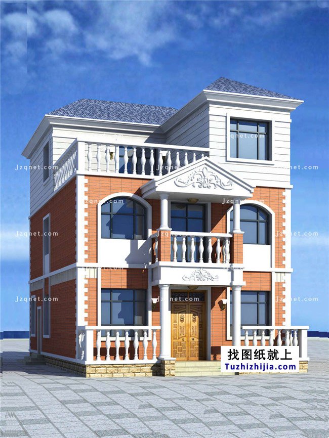 8*12自建房設(shè)計圖，外觀洋氣，簡單實用