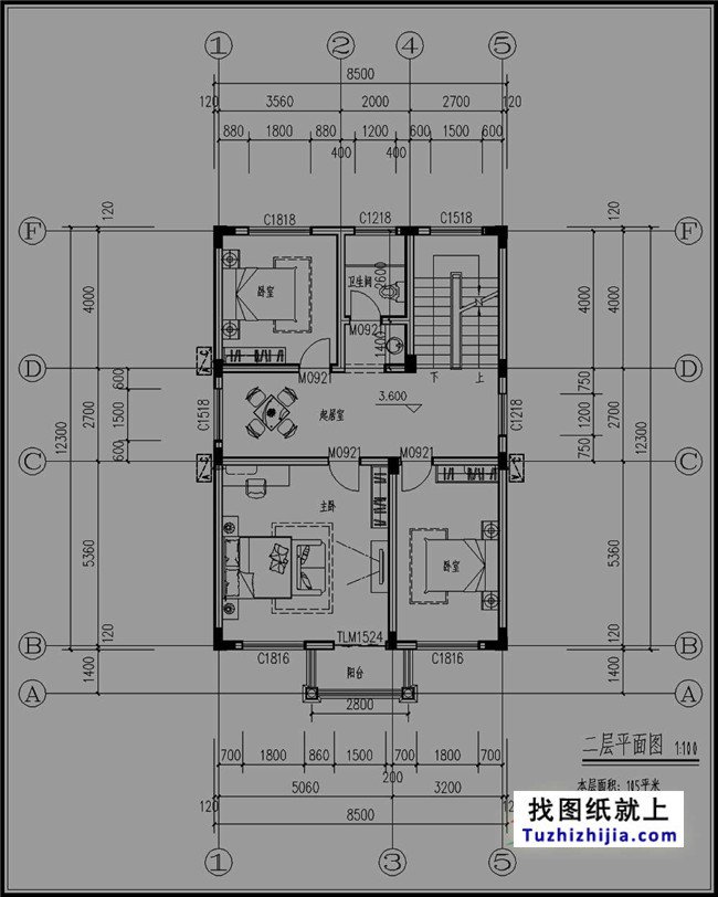 8*12自建房設(shè)計圖，外觀洋氣，簡單實用