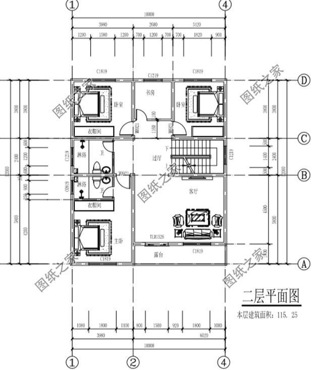 農(nóng)村10x12米三層自建房設(shè)計(jì)圖給你備好了，是土豪的點(diǎn)進(jìn)來