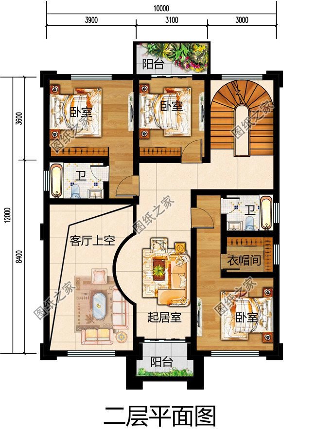 農(nóng)村10x12米三層自建房設(shè)計(jì)圖給你備好了，是土豪的點(diǎn)進(jìn)來