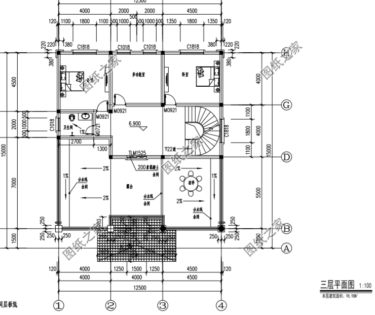 在農(nóng)村建普通三層三間樓房怎么建呢？快快收藏圖紙起來
