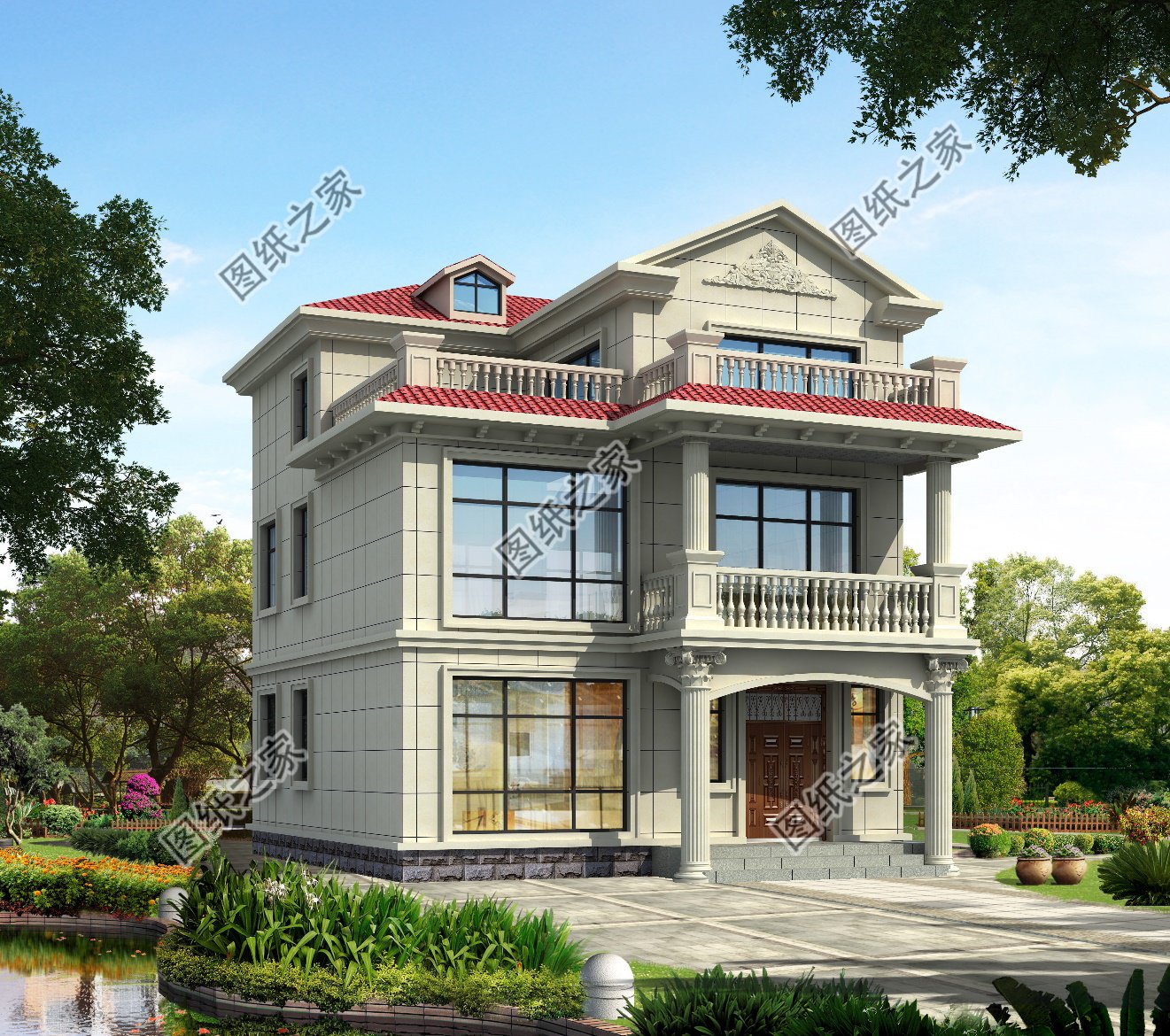 4棟不同風格的鄉(xiāng)村美墅，占地百平左右，小基地也能建，照樣驚艷