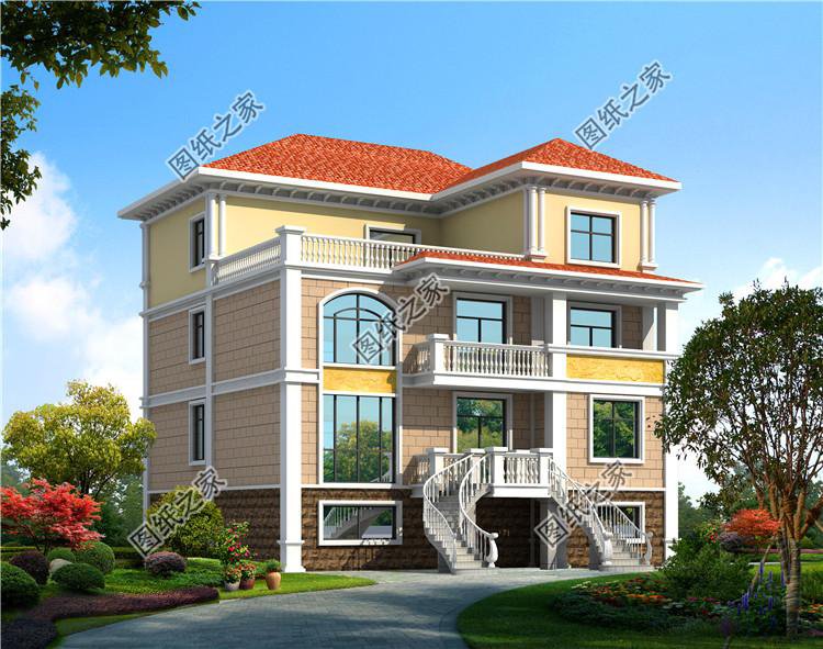 南方農(nóng)村三層半房屋圖，外觀(guān)時(shí)尚大氣，這才是五年內(nèi)最好的投資