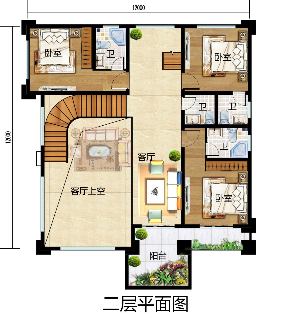 南方農(nóng)村三層半房屋圖，外觀(guān)時(shí)尚大氣，這才是五年內(nèi)最好的投資