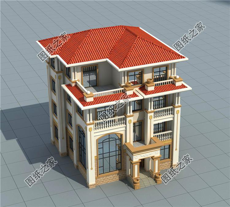 南方農(nóng)村三層半房屋圖，外觀(guān)時(shí)尚大氣，這才是五年內(nèi)最好的投資