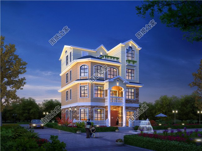 五套四層超豪華別墅外觀圖，這樣的房子簡直太帥啦！