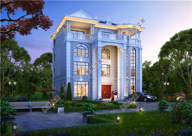 五套四層超豪華別墅外觀圖，這樣的房子簡直太帥啦！