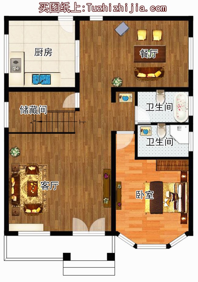 農(nóng)村90平米二層設(shè)計(jì)圖，小宅基地蓋起來(lái)照樣驚艷