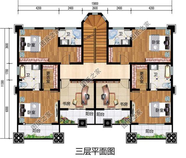 自建房16x12米設計圖紙，一層到四層都有，看的我都想建房了