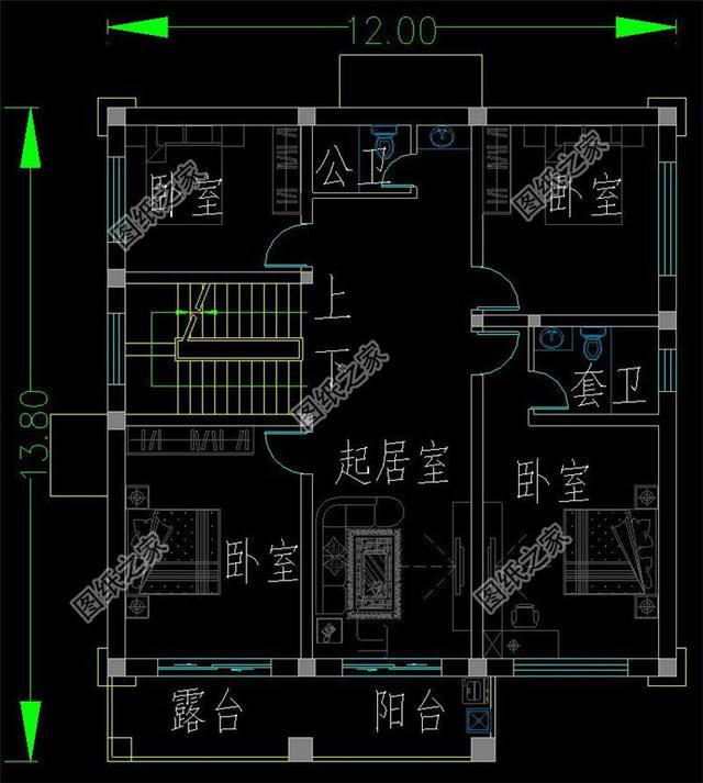自建房二層12x14米設(shè)計圖，簡潔實用，回鄉(xiāng)建房就這樣建