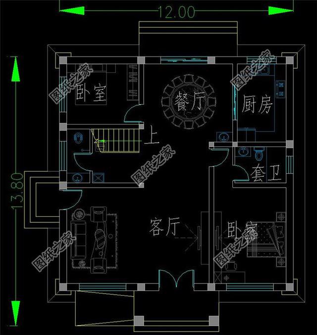 自建房二層12x14米設(shè)計圖，簡潔實用，回鄉(xiāng)建房就這樣建