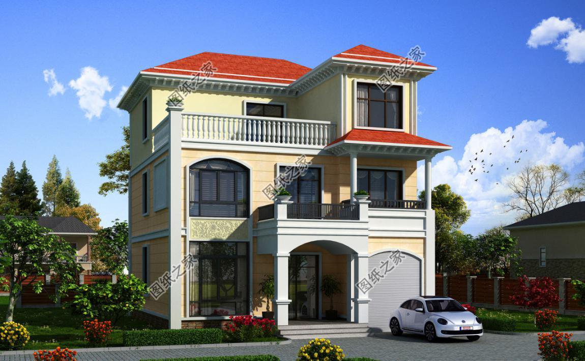 2024年新款三層別墅圖帶車(chē)庫(kù)，家人都喜歡第二款，鄰居卻看中了第一款