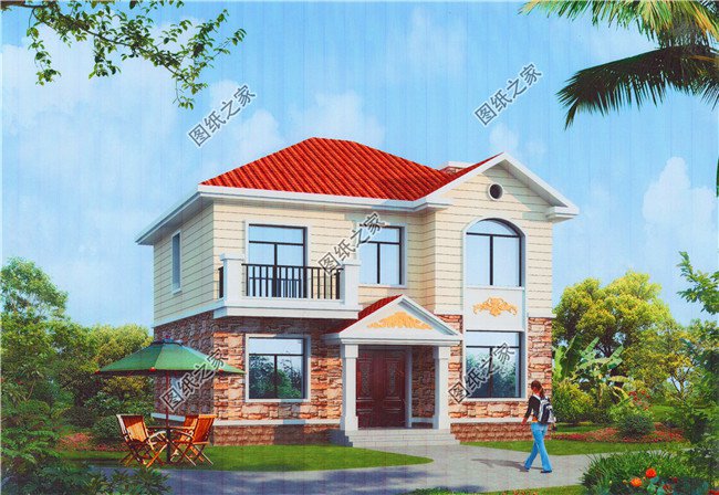 四套農(nóng)村100平方二層小洋樓設(shè)計(jì)圖，蓋上一套住進(jìn)去舒適又安心