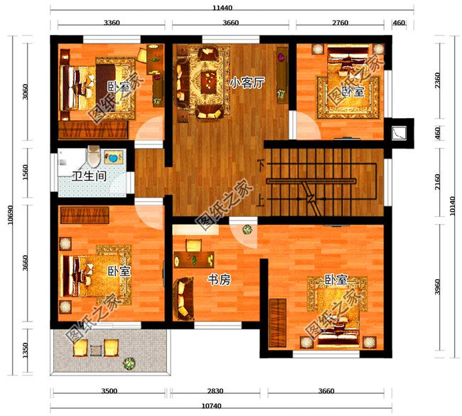四套農(nóng)村100平方二層小洋樓設(shè)計(jì)圖，蓋上一套住進(jìn)去舒適又安心