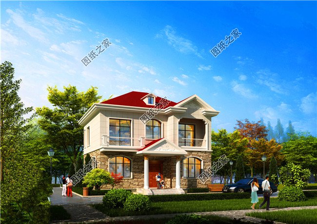 四套農(nóng)村100平方二層小洋樓設(shè)計(jì)圖，蓋上一套住進(jìn)去舒適又安心