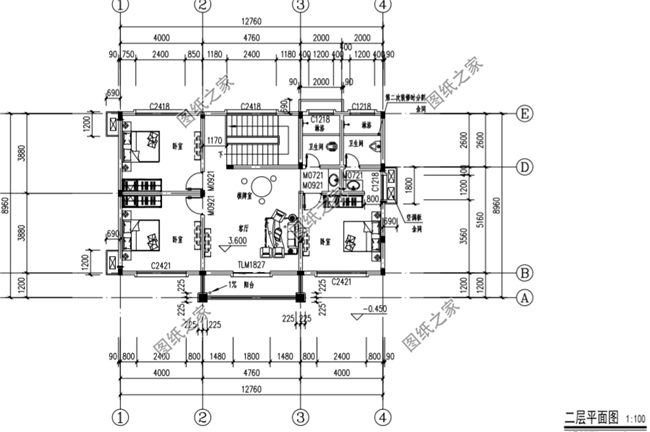 四套農(nóng)村100平方二層小洋樓設(shè)計(jì)圖，蓋上一套住進(jìn)去舒適又安心