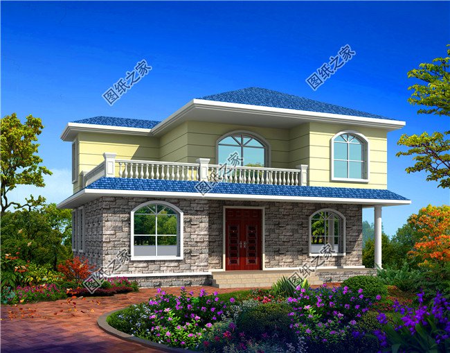 四套農(nóng)村100平方二層小洋樓設(shè)計(jì)圖，蓋上一套住進(jìn)去舒適又安心